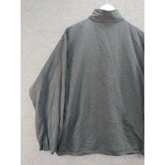 Mens 1/4 Zip Pullover Sweatshirt Embroidered Horse Racing Jockey 1904-2004 Black - Picture 6 of 10